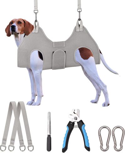 Dog Grooming Hammock,XX-Large Dog Sling for Nail Trimming, Dog Nail Clipper Harness,Dog Restraint Holder for Pet Grooming Suspension Hanger in Saudi Arabia