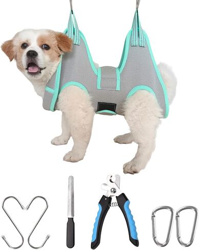 Dog Grooming Hammock,XX-Large Dog Sling for Nail Trimming, Dog Nail Clipper Harness,Dog Restraint Holder for Pet Grooming Suspension Hanger in Saudi Arabia