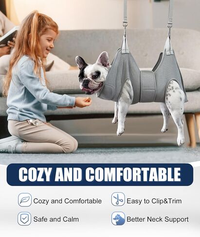 Dog Grooming Hammock,XX-Large Dog Sling for Nail Trimming, Dog Nail Clipper Harness,Dog Restraint Holder for Pet Grooming Suspension Hanger in Saudi Arabia