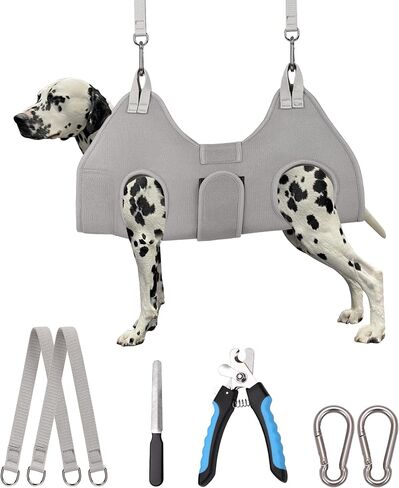 Dog Grooming Hammock,XX-Large Dog Sling for Nail Trimming, Dog Nail Clipper Harness,Dog Restraint Holder for Pet Grooming Suspension Hanger in Saudi Arabia