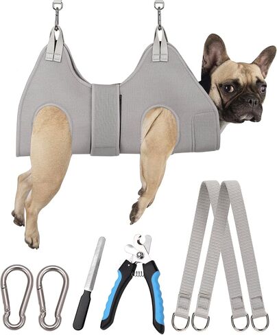 Dog Grooming Hammock,XX-Large Dog Sling for Nail Trimming, Dog Nail Clipper Harness,Dog Restraint Holder for Pet Grooming Suspension Hanger in Saudi Arabia
