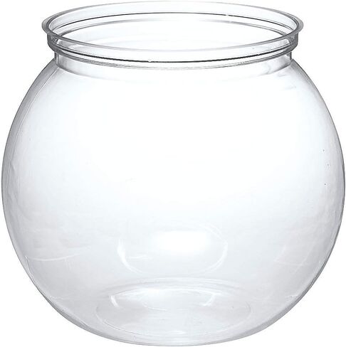 Fun Express 1 Piece Plastic Fish Bowl, BPA Free Plastic, Birthday Party Supplies, Clear in Saudi Arabia