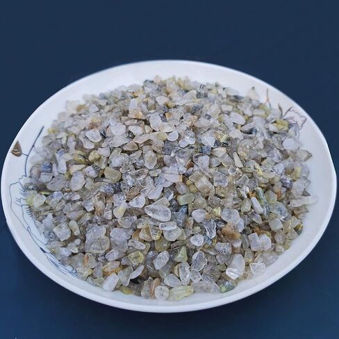 2 Pounds Titanium Crystal Tumbled Chips Stone Crushed Crystal Quartz Irregular Shaped Stones for Home Decorative Stones Vases Plants Succulents Cactus in Saudi Arabia
