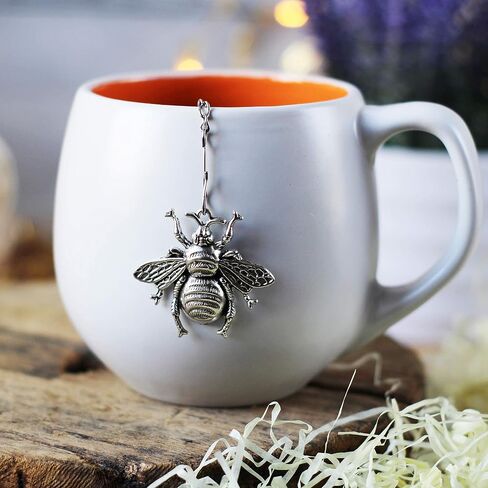 Honey bee tea ball infuser for herbal tea, Tea Strainer bee pendant, loose leaf tea lover gift in Saudi Arabia