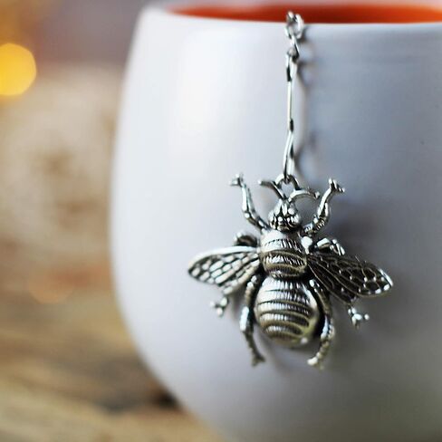 Honey bee tea ball infuser for herbal tea, Tea Strainer bee pendant, loose leaf tea lover gift in Saudi Arabia