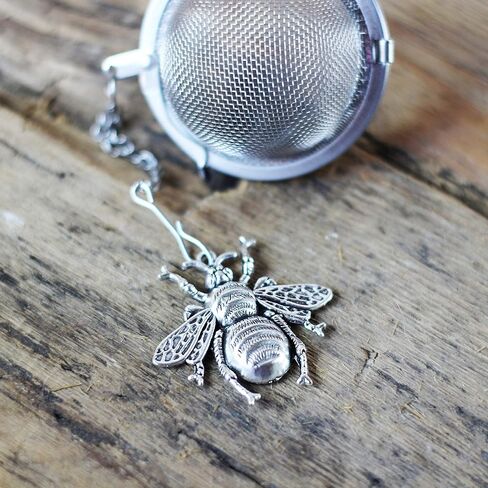 Honey bee tea ball infuser for herbal tea, Tea Strainer bee pendant, loose leaf tea lover gift in Saudi Arabia