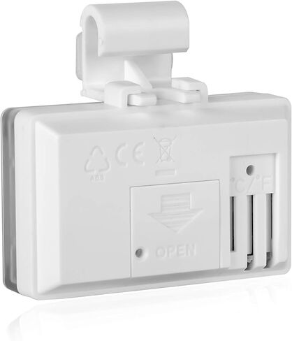 Reptile Thermometer Hygrometer LCD Digital Humidity Gauge Digital Thermometer Hygrometer for Reptile Terrarium Digital Reptile Tank Thermometer Hygrometer with Hook (Silver) in Kuwait