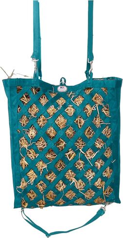 Majestic Ally Premium Nylon Hay Bag for Horses and Livestock, Simulates Grazing, Slow Feeding, Heavy-Duty PP Webbing,Quick-Adjust Straps, Small Hole for Digestion, Multiple Colors (Hunter Green) in Saudi Arabia