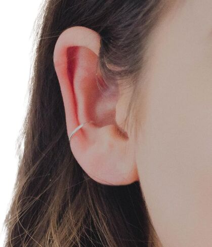 Sterling Silver Ear Cuff, Ear Cuff Earrings for Women, Mens Ear Cuffs for Non Pierced Ears, Non Piercing Jewelry (Sterling Silver, smooth) in Saudi Arabia