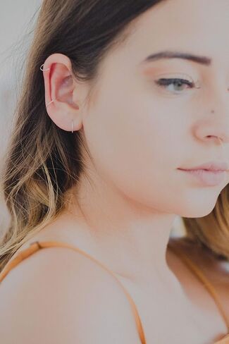 Sterling Silver Ear Cuff, Ear Cuff Earrings for Women, Mens Ear Cuffs for Non Pierced Ears, Non Piercing Jewelry (Sterling Silver, smooth) in Saudi Arabia