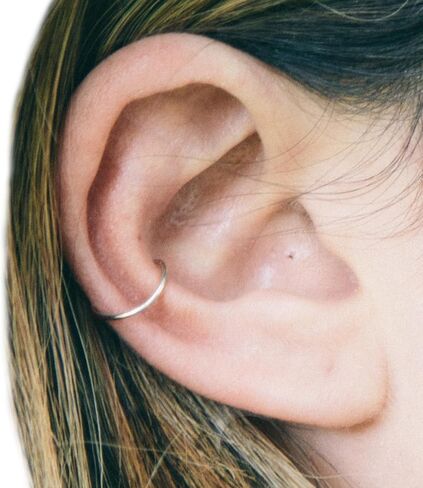 Sterling Silver Ear Cuff, Ear Cuff Earrings for Women, Mens Ear Cuffs for Non Pierced Ears, Non Piercing Jewelry (Sterling Silver, smooth) in Saudi Arabia