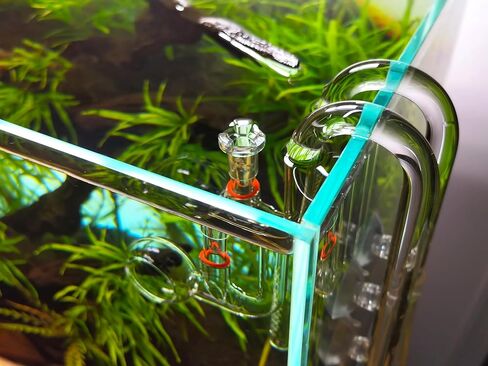Glass Lily Pipe Spin Outflow with Surface Skimmer for Aquarium Planted Tank (17mm for 16/22mm (5/8'' i.d.) tubing) in Saudi Arabia