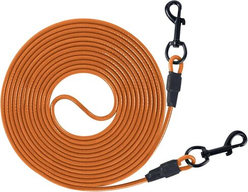 Dog Tie Out Cable - 10/20/30/40 FT Long Steel Wire Dog Leash - Heavy Duty & Durable Dog Chain for Yard - Dog Leads for Large Dogs Up to 150 Lbs - (Green, 30FT) in Saudi Arabia