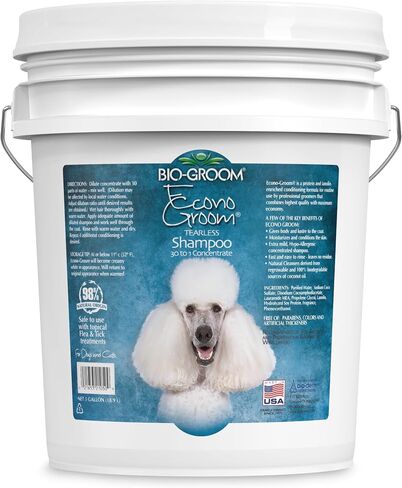 Bio-Groom Econo-Groom Tearless Dog Shampoo Concentrate – Cat & Dog Bathing Supplies, Puppy Shampoo for Gentle Skin, Cruelty-Free, Made in USA, Hypoallergenic, Tear-Free Dog Products – 1 Gallon in Saudi Arabia