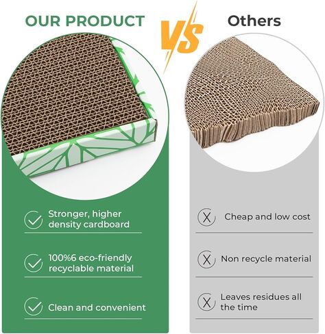 لوحة خدش للقطط مع صينية خدش للقطط من الورق المقوى خدوش للقطط الداخلية لوحة خدش للقطط خدش من الورق المقوى للقطط، وسادات خدش للقطط، وسادة خدش للقطط، لوحة خدش للقطط 2 قطعة in Kuwait