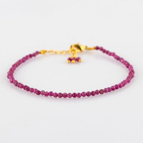 Natural Lapis Lazuli Beads Bracelet Micro Faceted Gemstones Jewelry For Her, September Birthstone Energy Healing Crystals, Gold Plated Chain 8 inch, Christmas Gifts in Saudi Arabia