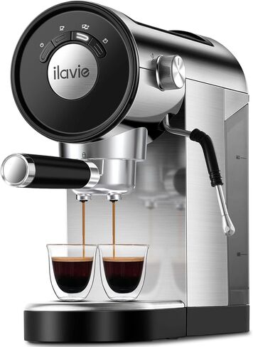 ماكينة اسبريسو مع جهاز بخار، ماكينة قهوة اسبريسو 20 بار مع خزان قابل للإزالة سعة 30 أونصة للكابتشينو واللاتيه وماكينة صنع الاسبريسو المدمجة للمكتب المنزلي، 1250 وات in Kuwait
