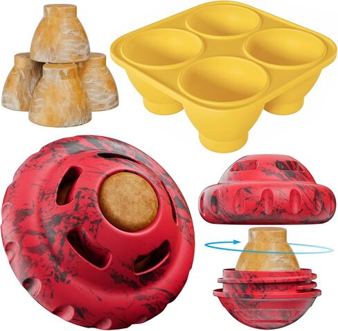 Dog Toys to Keep Them Busy,Frozen Treat Dog Enrichment Toys,Slow Food Training to Relieve Boredom and Stimulating,Dog Puzzle Treat Food Dispensing Ball Toy for Small Medium Large Dogs in Saudi Arabia