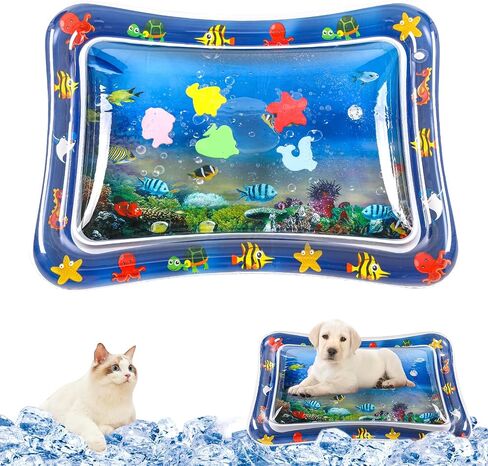 Thickened Water Sensory Play mat for cat, cat Interactive Toys, cat Water mat with Fish, Water Play mat for Cats cat Water Sensory Play mat,cat Cooling mat for Summer (Tropic Fish) in Saudi Arabia