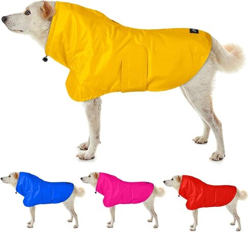 Waterproof Dog Raincoat with Belly Band, Soft Mesh Lining, Leash Hole, Adjustable Neck Elastic, Multi-Colors Rain Jacket for Large, Medium and Small Dogs, Pink- Small in Saudi Arabia