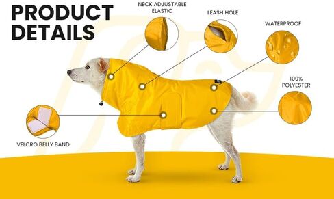 Waterproof Dog Raincoat with Belly Band, Soft Mesh Lining, Leash Hole, Adjustable Neck Elastic, Multi-Colors Rain Jacket for Large, Medium and Small Dogs, Pink- Small in Saudi Arabia