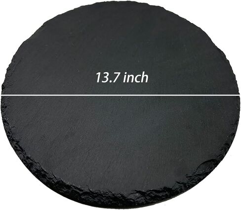 Reptile Basking Platform 2Pcs Large Turtle Rock Feeding Platform Plate Slate Food Dish Bowl Bathing Rock Resting Terrace for Lizard Bearded Dragon Chameleon Newt Gecko Snake (13.7''/35CM) in Kuwait