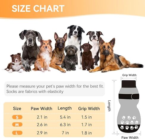 3 Pairs Anti-Slip Dog Socks with Adjustable Straps, Paw Protector Socks with Strong Sole Grips, Traction Aid to Keep Dogs from Slipping on Indoor Hardwood Floors（X-Large Black） in Saudi Arabia