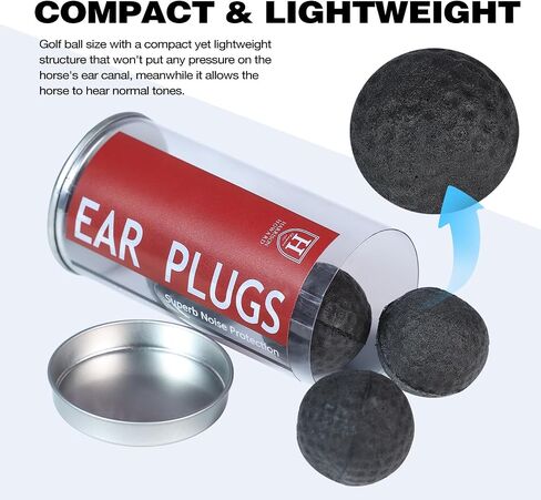 Harrison Howard EaseFit Equestrian Earplugs 4cm Horse Foam Ear Plugs Balls 2 PCS-Navy in Kuwait