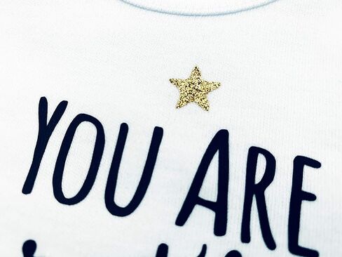 You Are Everything I Wished For - Miracle Baby Outfit with Shiny Gold Star, Blessed with Baby, Adoption or In Vitro Infants, Gender Neutral Baby Clothes (12-18 Months, Long Sleeves, White) in Kuwait