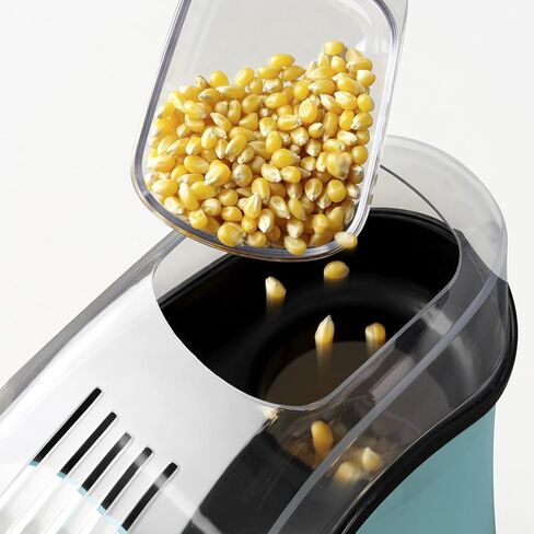 Nostalgia Popcorn Maker, 16-Cup Healthy Hot Air Popcorn Machine, Oil Free, Kernel Measuring Cup and Butter Melting Tray, Aqua in Saudi Arabia