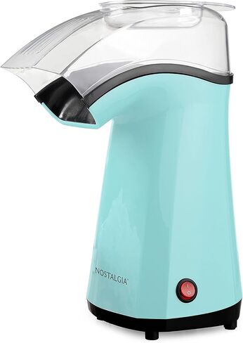 Nostalgia Popcorn Maker, 16-Cup Healthy Hot Air Popcorn Machine, Oil Free, Kernel Measuring Cup and Butter Melting Tray, Aqua in Saudi Arabia