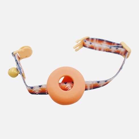 Pet Collar Adjusted Neck Ring Bell Necklace Suitable for Apple Airtag Positioning Tracker Protective Case (Yellow Collar + Yellow Cover) in Saudi Arabia