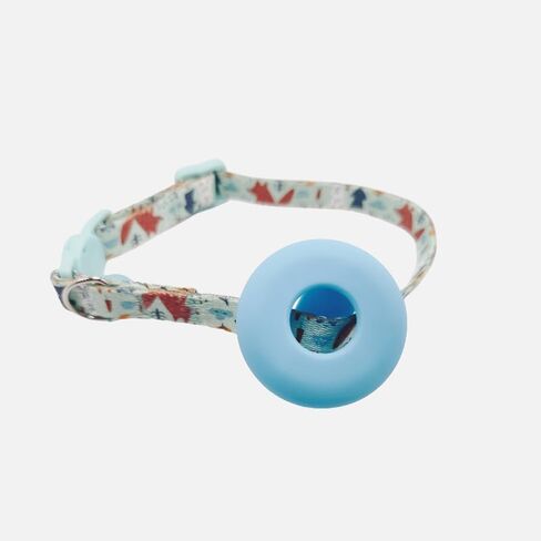 Pet Collar Adjusted Neck Ring Bell Necklace Suitable for Apple Airtag Positioning Tracker Protective Case (Yellow Collar + Yellow Cover) in Saudi Arabia