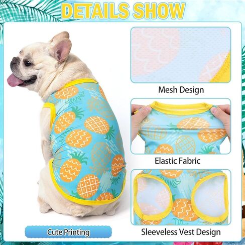 KOOLTAIL Dog Cooling Shirt-2 Pack Dog Cooling Vest Lightweight Sleeveless for Anxiety Relief Sun Protection Quick Dry Dog Summer Clothes Soft Hawaiian T Shirts Outfit for Small Medium Dogs (Pink M) in Saudi Arabia