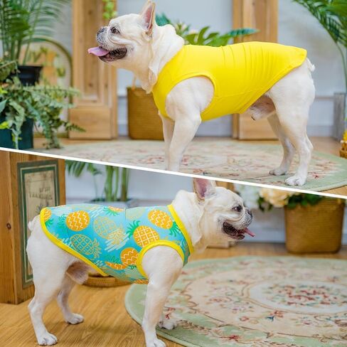 KOOLTAIL Dog Cooling Shirt-2 Pack Dog Cooling Vest Lightweight Sleeveless for Anxiety Relief Sun Protection Quick Dry Dog Summer Clothes Soft Hawaiian T Shirts Outfit for Small Medium Dogs (Pink M) in Saudi Arabia
