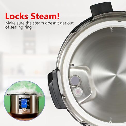 حلقة إغلاق للوعاء الفوري سعة 6 لتر، ملحقات طنجرة الضغط الكهربائية، حلقة إغلاق بديلة خالية من مادة BPA سعة 6 لتر، متوافقة مع أوعية الطبخ الفورية سعة 6 لتر. in Kuwait