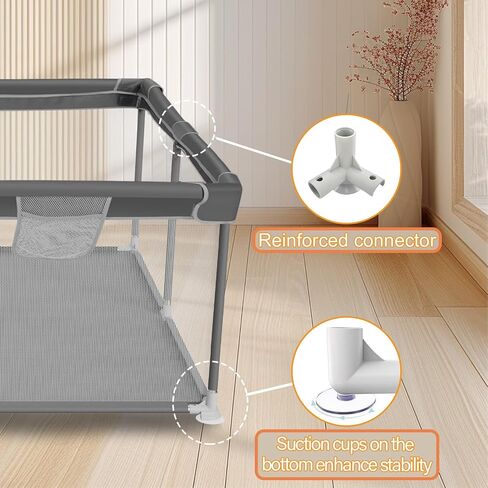Whelping Box for Dogs, 50''x50''x26.5'', Sturdy Dog Playpen with Tear-Resistant Transparent Mesh Fabric, Include Sterile Mucus Extractor Catheter in Saudi Arabia