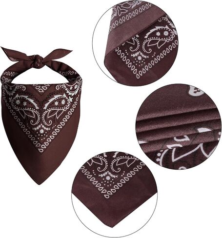 Dog Cowboy Hat with Star Decoration Dog Cowboy Costume for Small Pet Dogs Cat Cowboy Hat with Bandana Scarf Set Party Accessories (Brown, Small) in Saudi Arabia