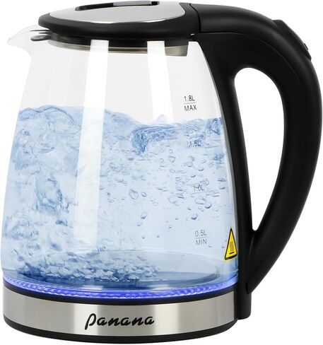 Electric Kettle, Tea Kettle Pot, 1.8L, 1200W, Stainless Steel Inner Lid, Hot Water Kettle Teapot Boiler, Automatic Shut Off, Easy Cleaning, BPA-Free in Kuwait