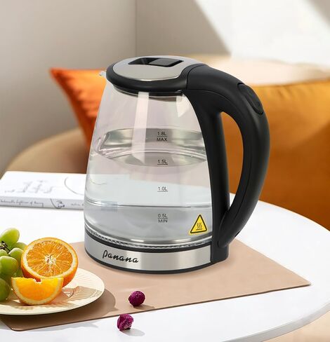 Electric Kettle, Tea Kettle Pot, 1.8L, 1200W, Stainless Steel Inner Lid, Hot Water Kettle Teapot Boiler, Automatic Shut Off, Easy Cleaning, BPA-Free in Kuwait