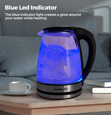 Electric Kettle, Tea Kettle Pot, 1.8L, 1200W, Stainless Steel Inner Lid, Hot Water Kettle Teapot Boiler, Automatic Shut Off, Easy Cleaning, BPA-Free in Kuwait