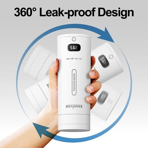 Portable Electric Kettle, Small Travel Electric Kettle for Travel & Business, Mini Hot Water Boiler with 4 Temperature Keep-warm, 304 Stainless Steel Auto Shut-Off and Boil Dry Protection in Saudi Arabia
