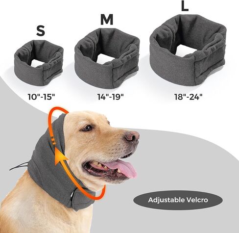 HEYWEAN Quiet Ears for Dogs Calming Headband with Ear Wraps for Anxiety Relief & Noise Protection Dog Ear Muffs with Velcro for Grooming Bathing Grey Medium in Saudi Arabia