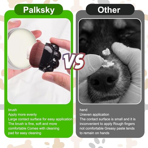 Palksky Dog Paw Pad Balm Brush، قطعتان من أداة تطبيق Paw Balm للكلب، فرشاة مهدئة لمخالب الجرو، فرشاة للعناية بالبشرة بالكلاب، فرشاة زبدة المخالب للكلاب، فرشاة كريم زبدة الأنف للكلاب والقطط in Kuwait