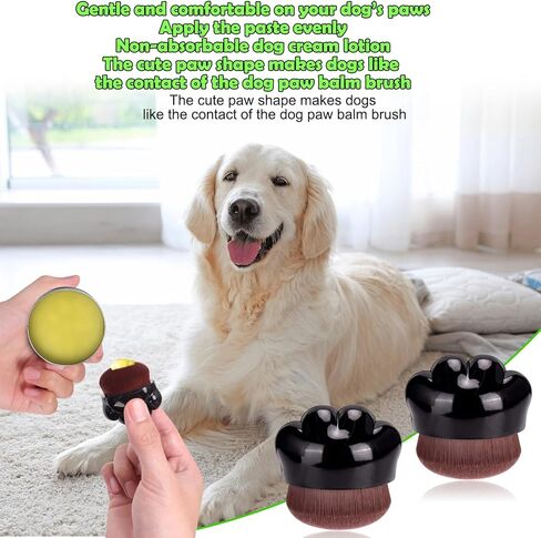 Palksky Dog Paw Pad Balm Brush، قطعتان من أداة تطبيق Paw Balm للكلب، فرشاة مهدئة لمخالب الجرو، فرشاة للعناية بالبشرة بالكلاب، فرشاة زبدة المخالب للكلاب، فرشاة كريم زبدة الأنف للكلاب والقطط in Kuwait