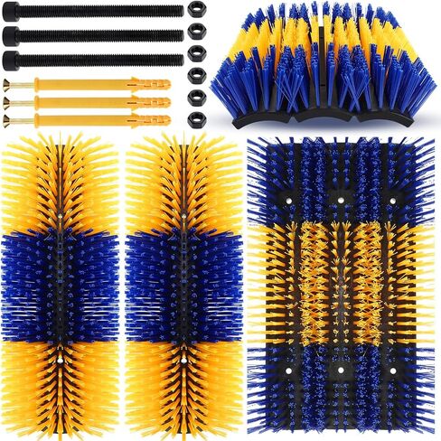 3 Pcs Livestock Scratch Brush 2 Types of Shape for Installation Goat Cow Horse Scratcher Horse Grooming Kit Scratching Post with Screws and Nuts Livestock Anti Itch Tool for Cattle Pig Sheep in Saudi Arabia