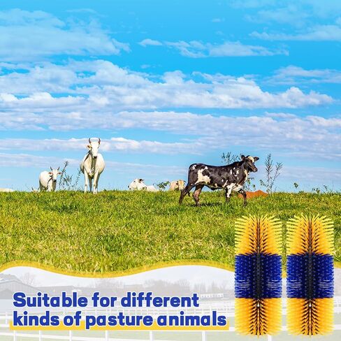 3 Pcs Livestock Scratch Brush 2 Types of Shape for Installation Goat Cow Horse Scratcher Horse Grooming Kit Scratching Post with Screws and Nuts Livestock Anti Itch Tool for Cattle Pig Sheep in Saudi Arabia