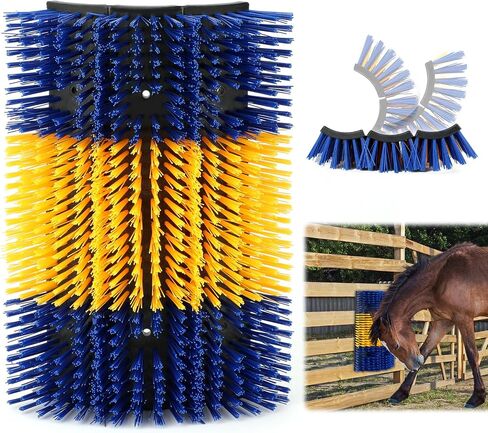 17.3" x 13" Livestock Scratching Brush, Large Size Full Massage Horse Brush with 12 Screws, Relieve Itching on Back of Livestock Widely Used for Cows, Donkeys, Goats, Pigs, Mules, Sheep in Saudi Arabia