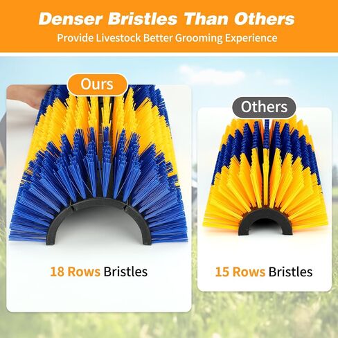 17.3" x 13" Livestock Scratching Brush, Large Size Full Massage Horse Brush with 12 Screws, Relieve Itching on Back of Livestock Widely Used for Cows, Donkeys, Goats, Pigs, Mules, Sheep in Saudi Arabia