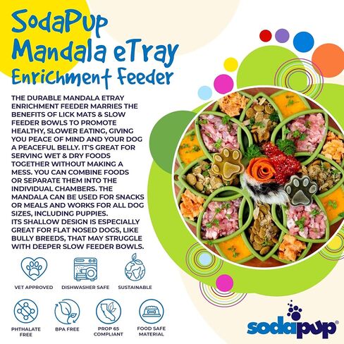SodaPup Baja eTray – Durable Enrichment Feeder Made in USA from Non-Toxic, Pet-Safe, Food Safe Material for Mental Stimulation, Calming, Slowing Down Eating, Healthy Digestion, & More in Saudi Arabia